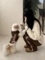 韓國Durangrurang 寵物親子裝 寵物帽T & 主人棉質長褲
