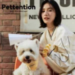 Pettention 寵物親子黃格紋領巾+髮圈禮盒