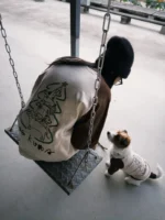 Pawfect pets*Dogkuma 狗狗樹拼接棒球T恤親子裝：圖片 3