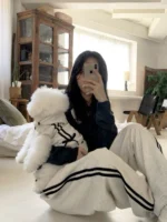 韓國Durangrurang 寵物親子裝 寵物帽T & 主人棉質長褲：圖片 3