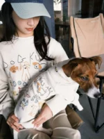 Pawfect pets*Dogkuma 醜塗鴉大學T 寵物親子裝：圖片 3