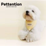 Pettention 寵物親子黃格紋領巾+髮圈禮盒：圖片 4