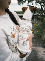 Pawfect pets*Dogkuma 醜塗鴉大學T 寵物親子裝：圖片 2