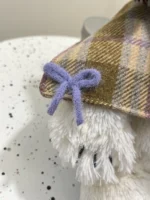 Pawfect pets*WufWuf 秋冬寵物圍脖 黃色格紋蝴蝶結款：圖片 7