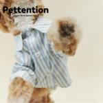 Pettention 寵物夏日藍條紋薄襯衫 - Image 4