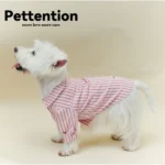 Pettention 寵物夏日薄款粉色條紋襯衫 - Image 3