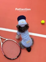Pettention*pawfect pets 寵物藍色撞色T恤