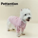 Pettention 寵物夏日薄款粉色條紋襯衫 - Image 5
