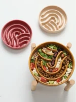 正品 Pehom 寵物陶瓷慢食碗「光」✨ ＆「浪」🌊